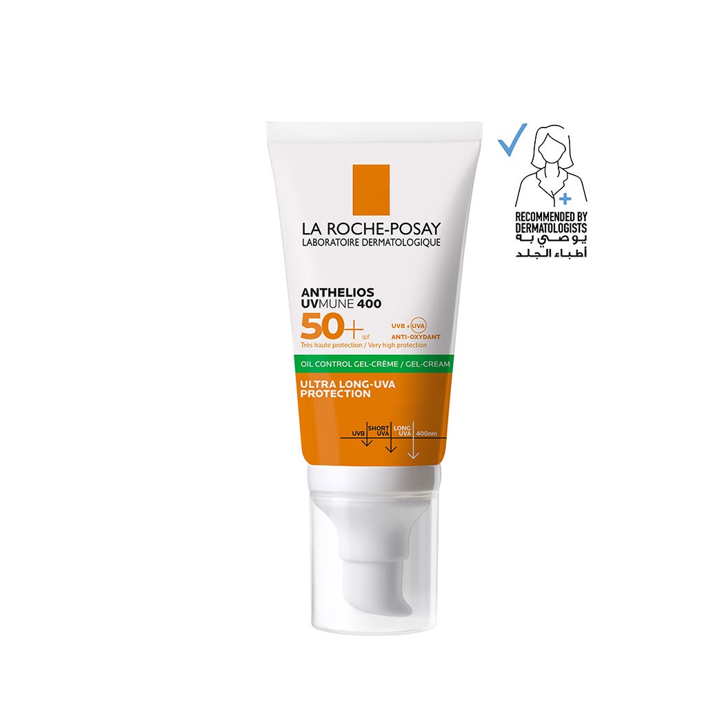 لا روش بوزيه أنثيليوس يوفيميون 400 كريم جل واقي شمس للبشرة الدهنية SPF 50+ 50 مل