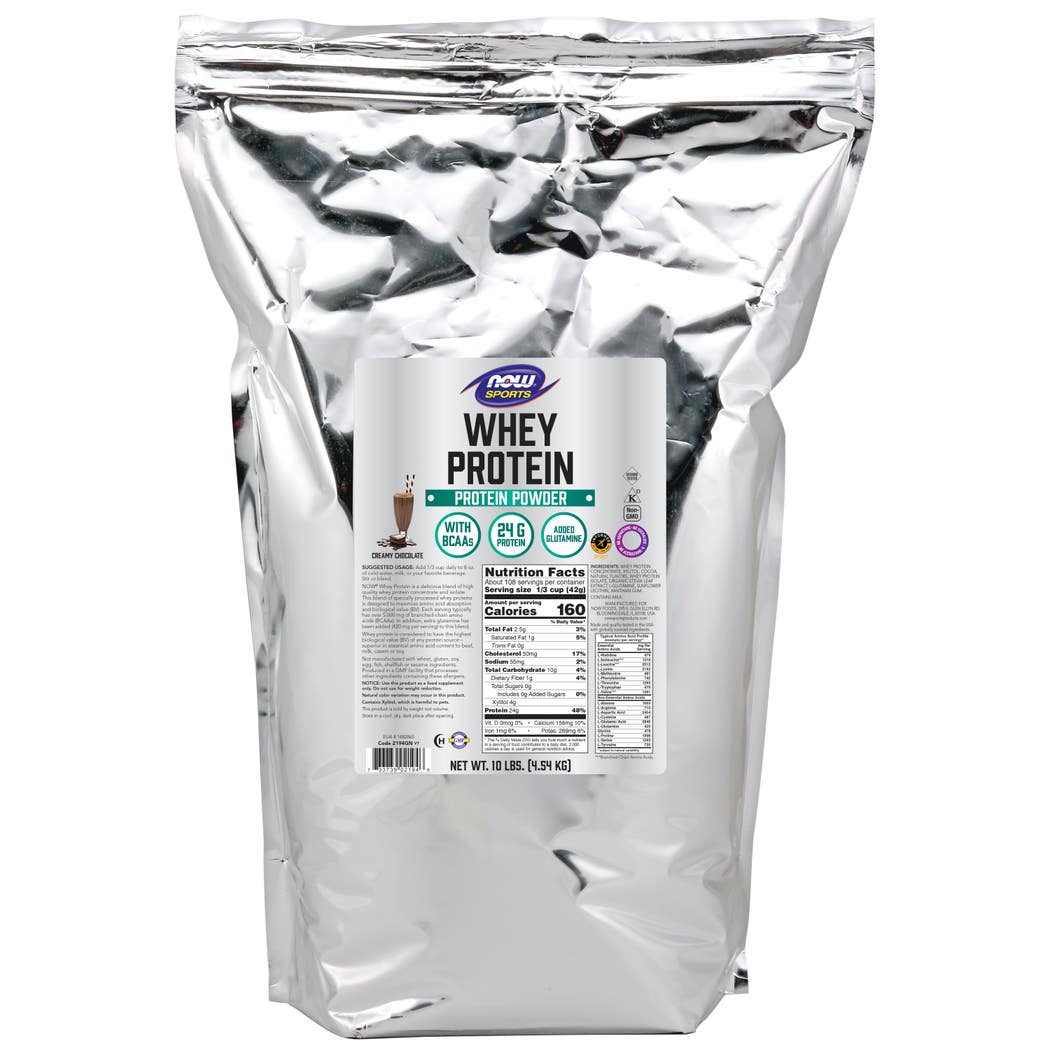 Now Sports Whey Protein Chocolate 10 Lb