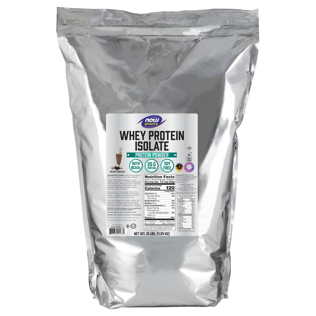 Now Sports Whey Isolate Chocolate 10 Lb