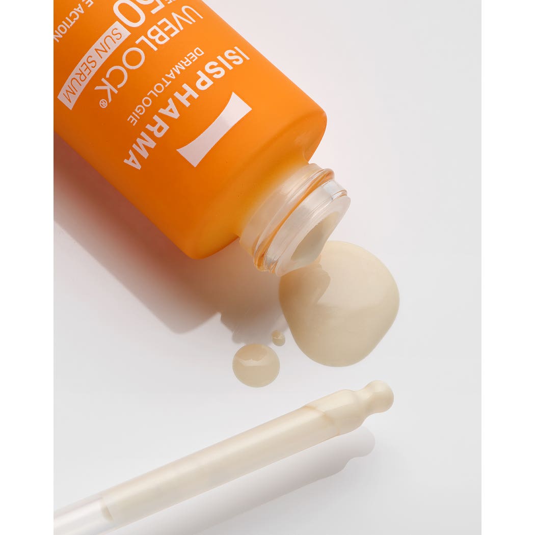SPF 50+ ISIS Pharma Sunscreen Moisturizing Serum Protection and Natural Glow Skin 28 ml