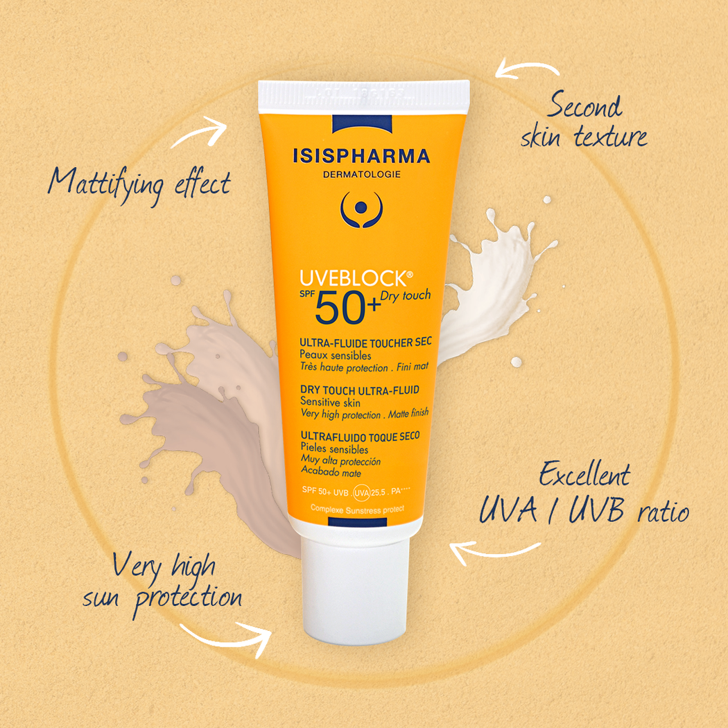 ايزيس فارما واقي شمس دراي تتش SPF 50 حماية عالية الترا فلويد 40 مل