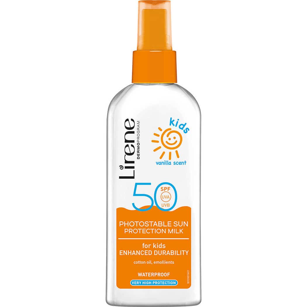 لايرين بخاخ واقي شمس للأطفال 50spf برائحة الفانيلا 150 مل