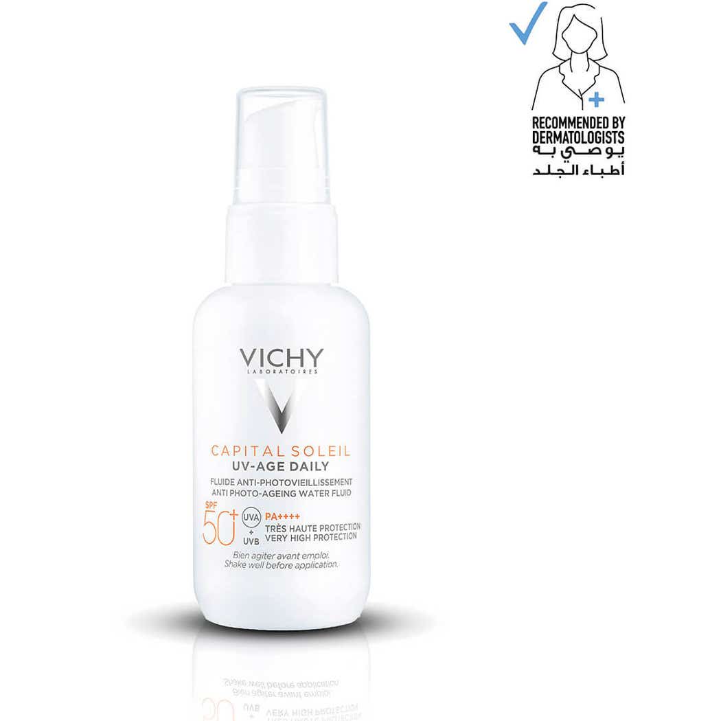فيشي كابيتال سولاي UV-Age سائل مقاوم لعلامات تقدم سن SPF 50+ مع النياسيناميد 40 مل