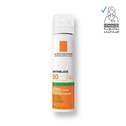 لا روش بوزيه أنثيليوس بخاخ شفاف SPF 50 حماية الوجه من الشمس 75مل