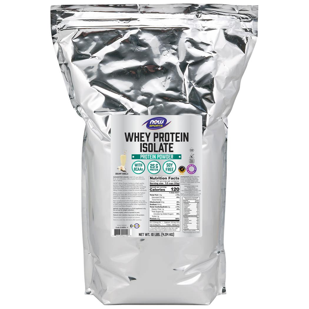 Now Sports Whey Isolate Vanilla 10 Lb