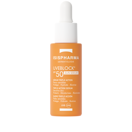 SPF 50+ ISIS Pharma Sunscreen Moisturizing Serum Protection and Natural Glow Skin 28 ml
