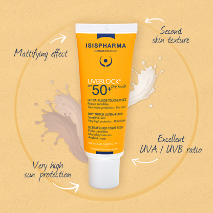 ايزيس فارما واقي شمس دراي تتش SPF 50 حماية عالية الترا فلويد 40 مل