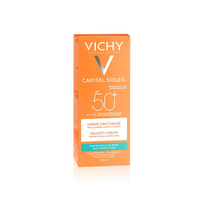 فيشي كابيتال سولاي فلفيتي كريم للبشرة العادية إلى الجافة SPF 50+ 50 مل